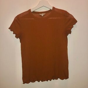 Madewell top burnt orange